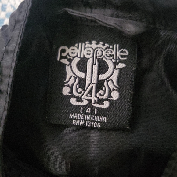 Girl's Pellepelle Black & Gold Lightweight Jacket Size 4 - Picture 4 of 6
